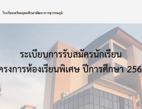 ระเบียบการรับสมัครนักเรียน โครงการห้องเรียนพิเศษ ปีการศึกษา 2568